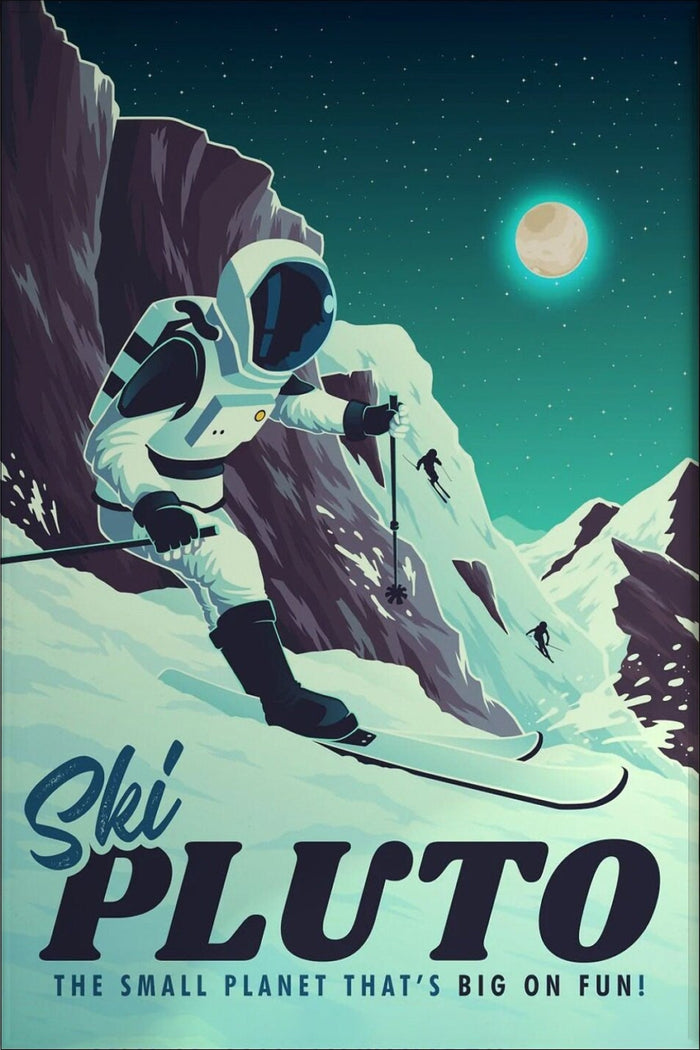 Retro Pluto Canvas Wall Art
