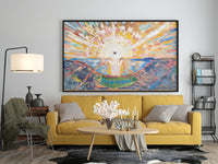 Edward Munch Die Sonne Leinwandbild, Edward Munch Wandbild, Solenintro Leinwandkunst, Edward Munch Leinwanddruck, Edward Munch Sonnenposter