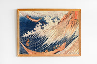 Ukiyo-e Leinwand-Wanddekoration: Die Große Welle von Hokusai