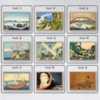 Hokusai Ukiyo-e Leinwandbilder Meisterwerke: Brücken, Berg Fuji & Kulturelle Szenen