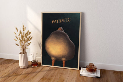 Pathetic Duck Canvas Wall Art, Pathetic Duck Poster, Funny Canvas Wall Decor