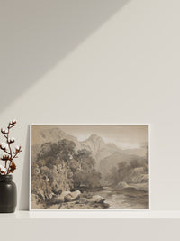 Alexandre Calame Wandkunst, Landschaft Leinwand Wandkunst, Vintage Leinwand Wandkunst, Vintage Landschaft, Leinwand Malerei Poster, Fine Art Poster