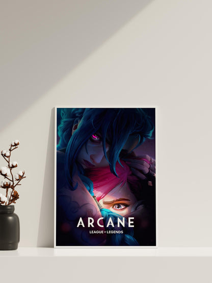 Arcane Poster, LoL Arcane Cover, Arcane Leinwand, Gaming Wandkunst, Gaming Leinwandposter, Jinx Poster, Geschenk für Gamer, Arcane Neue Staffel