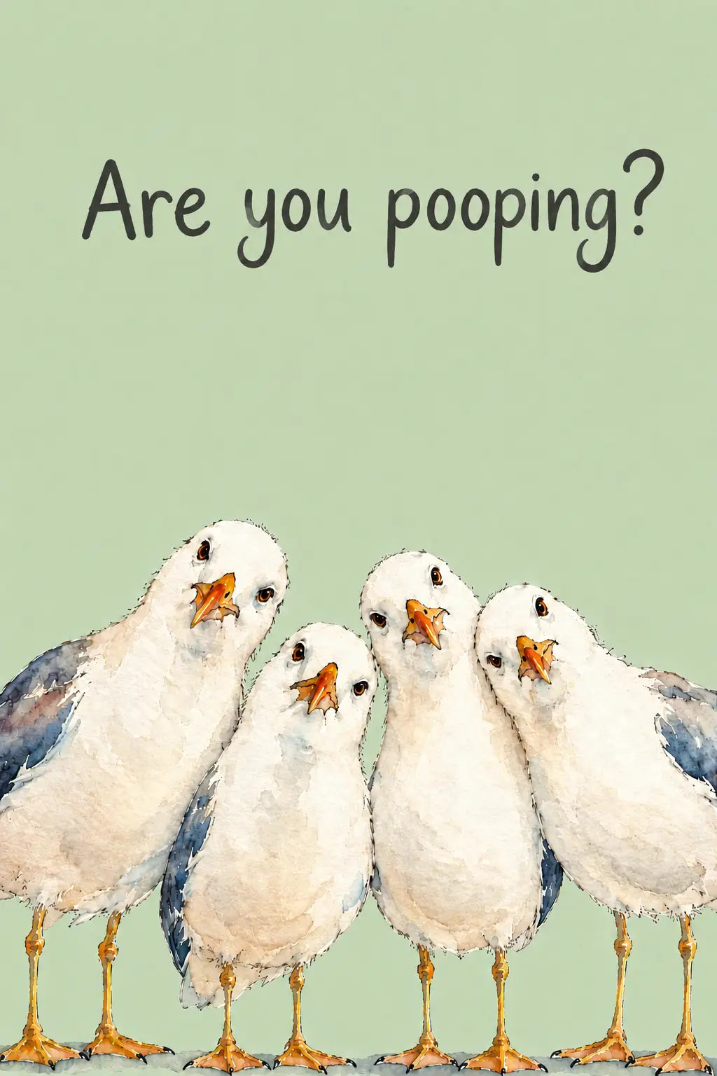 Are you pooping? Seagull Wall Art
