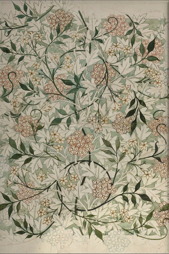 William Morris Jasmine Textile Vintage Art Canvas Wall Decor