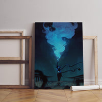 Arcane Jinx Blue Flare Poster | Neonblaue Anime-Wandkunst
