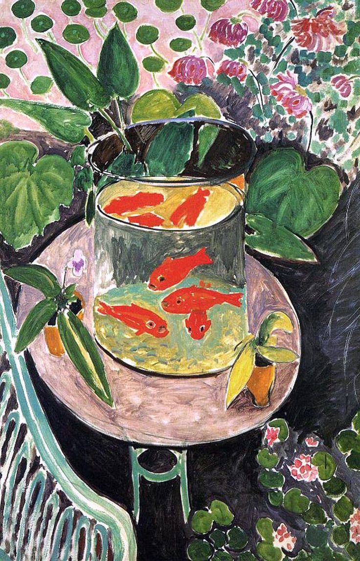 Original Henri Matisse Painting Print, Goldfish