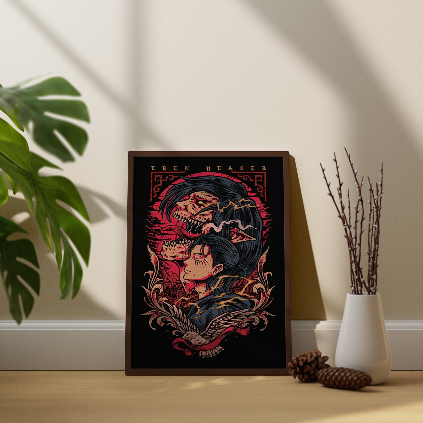 Anime Leinwandbild, japanisches Leinwandbild, japanische Kunstleinwand, Anime Poster, gerahmte Anime Leinwand, Geschenk für Gamer, Geschenk für Ihn