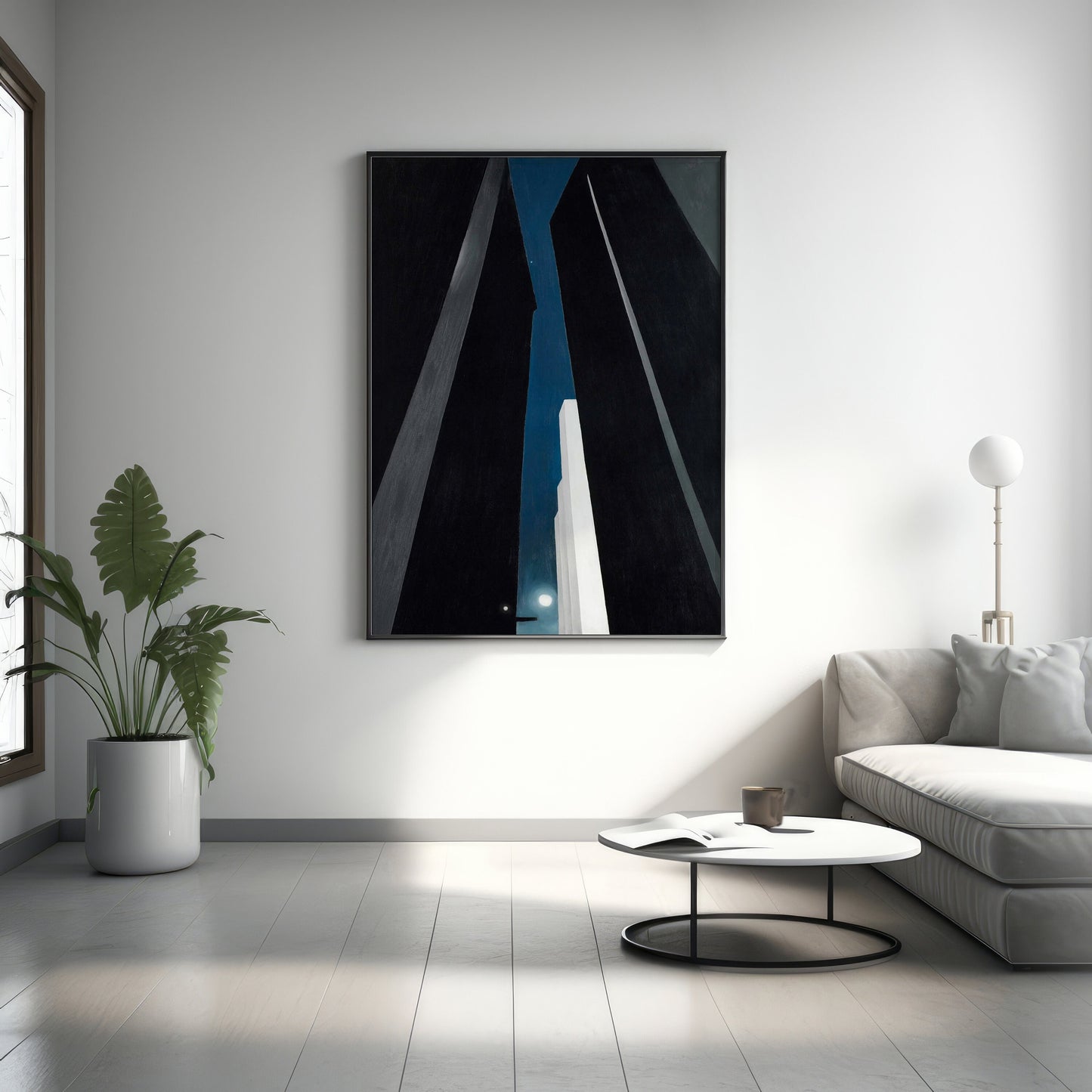 Georgia O'Keeffe Leinwand-Wandbild, Georgia O'Keeffe-City Night, Beliebte Kunst-Leinwand, Nacht-Leinwandbild, Leinwanddruck-Kunst, Berühmte Wandkunst