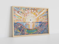 Edward Munch Die Sonne Leinwandbild, Edward Munch Wandbild, Solenintro Leinwandkunst, Edward Munch Leinwanddruck, Edward Munch Sonnenposter