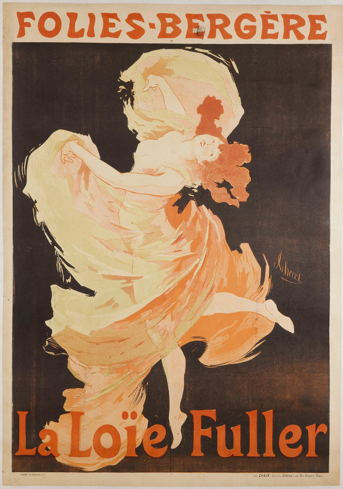 Jules Chéret La Loïe Fuller Folies Bergère Poster, Art Nouveau