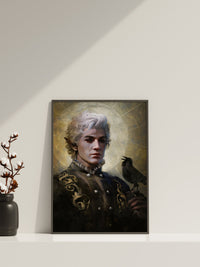 Baldur's Gate Astarion Wandkunst, Astarion Leinwand-Wandkunst, Astarion Poster, Hochelfen-Kunst, Gaming Wandkunst, Gaming Poster