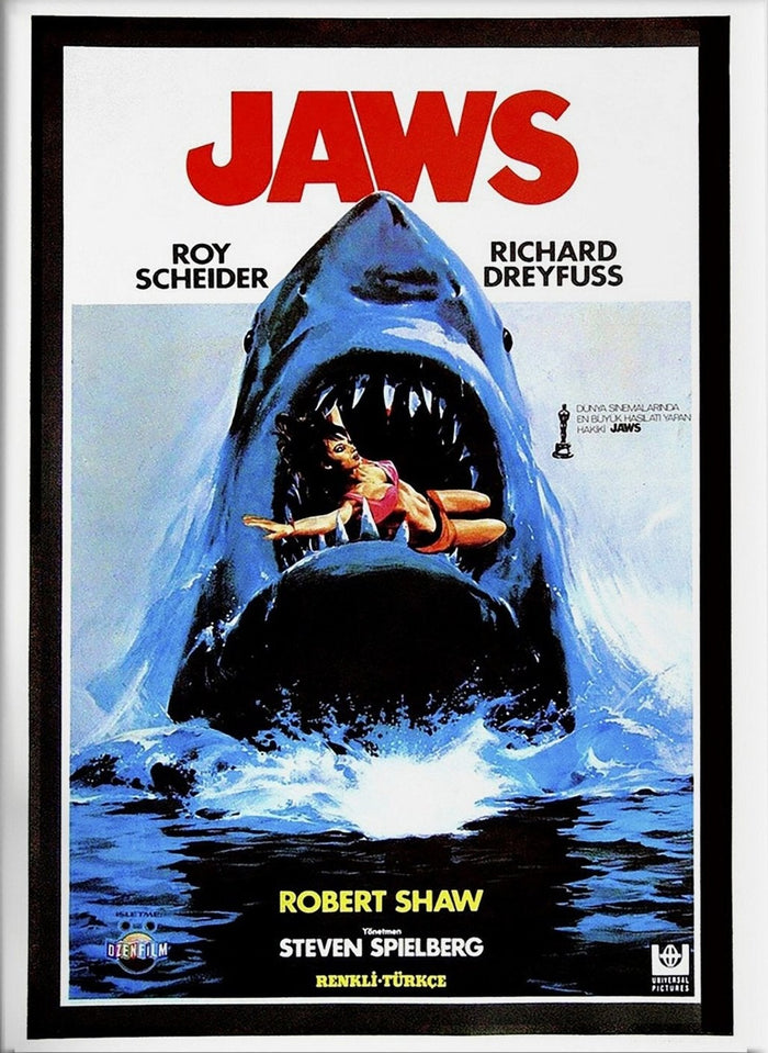 1975 Jaws Movie Canvas Wall Art