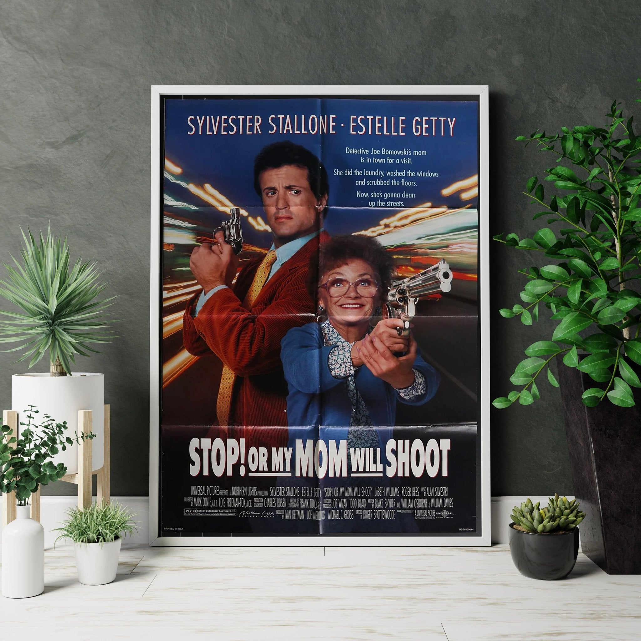 1992 Stop Or My Mom Will Shoot Retro Movie Canvas Poster - Canvasworkshop