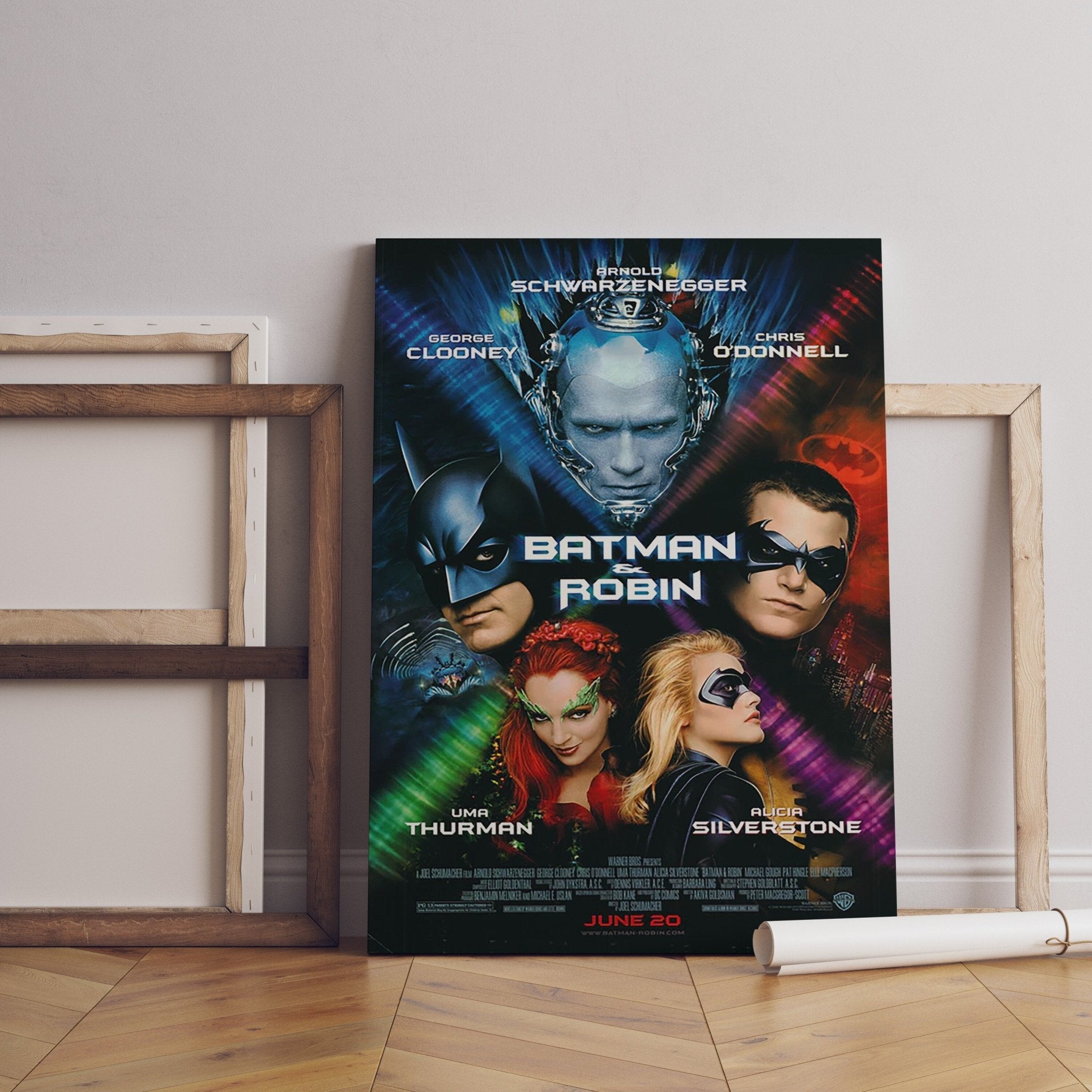 1997 Batman & Robin Retro Movie Canvas Poster - Canvasworkshop
