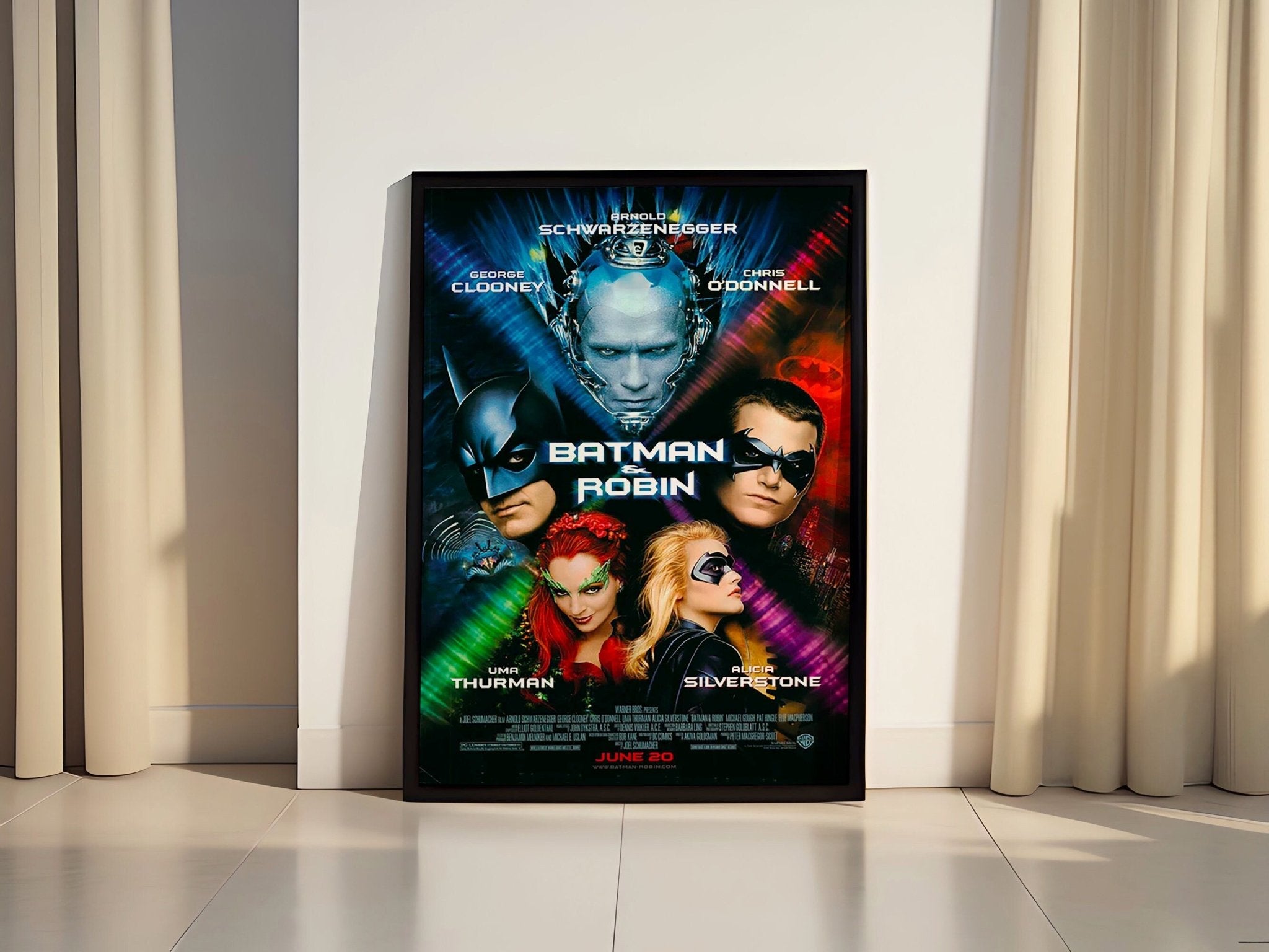 1997 Batman & Robin Retro Movie Canvas Poster - Canvasworkshop