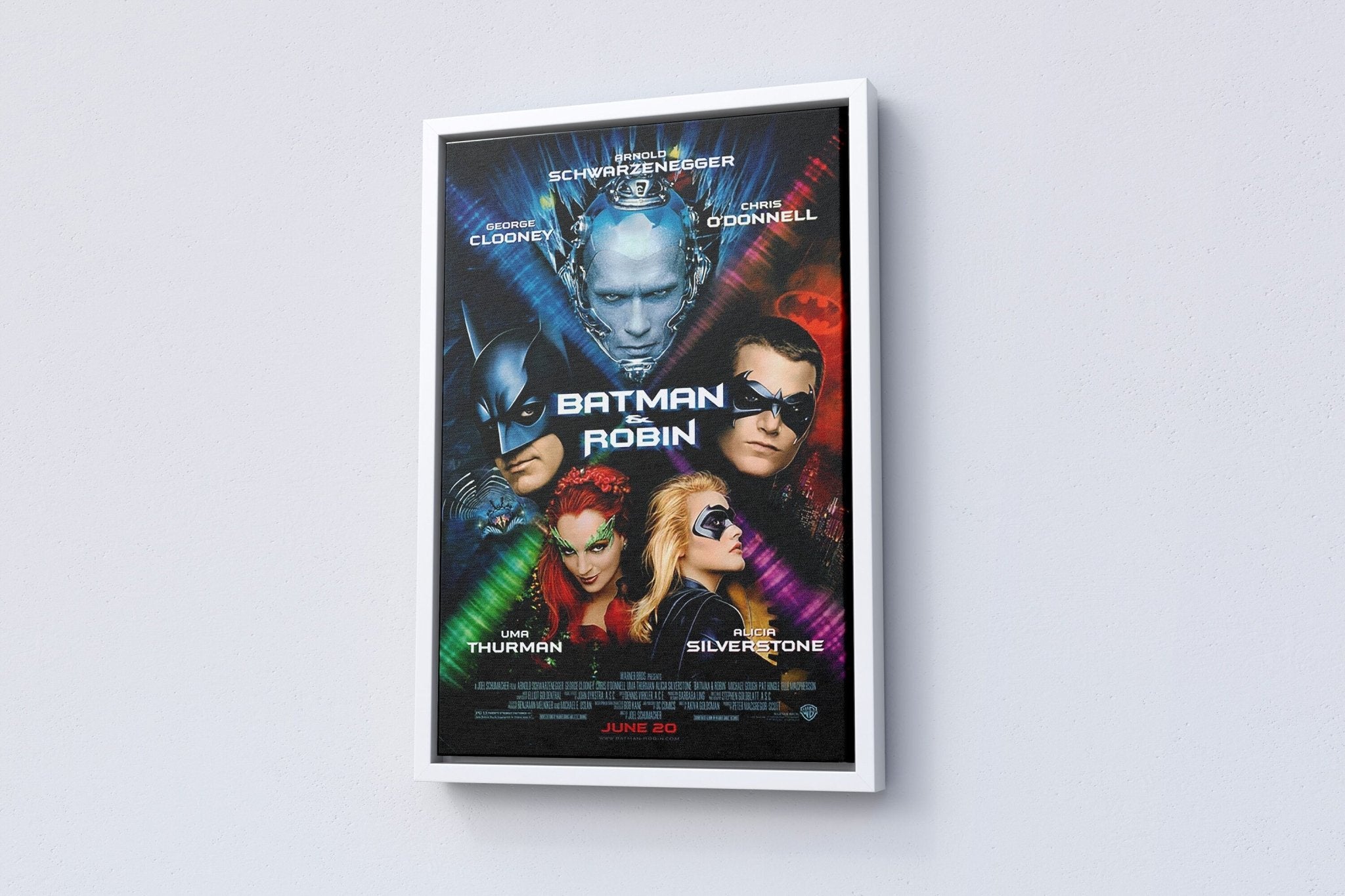 1997 Batman & Robin Retro Movie Canvas Poster - Canvasworkshop