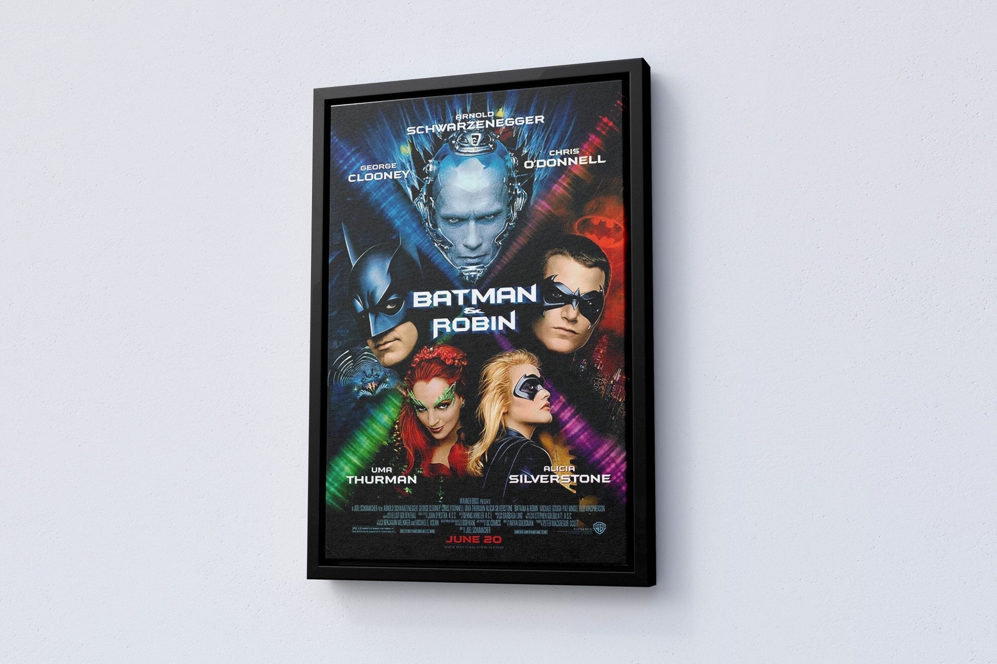 1997 Batman & Robin Retro Movie Canvas Poster - Canvasworkshop