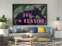 Shh, I'm Reading canvas wall art