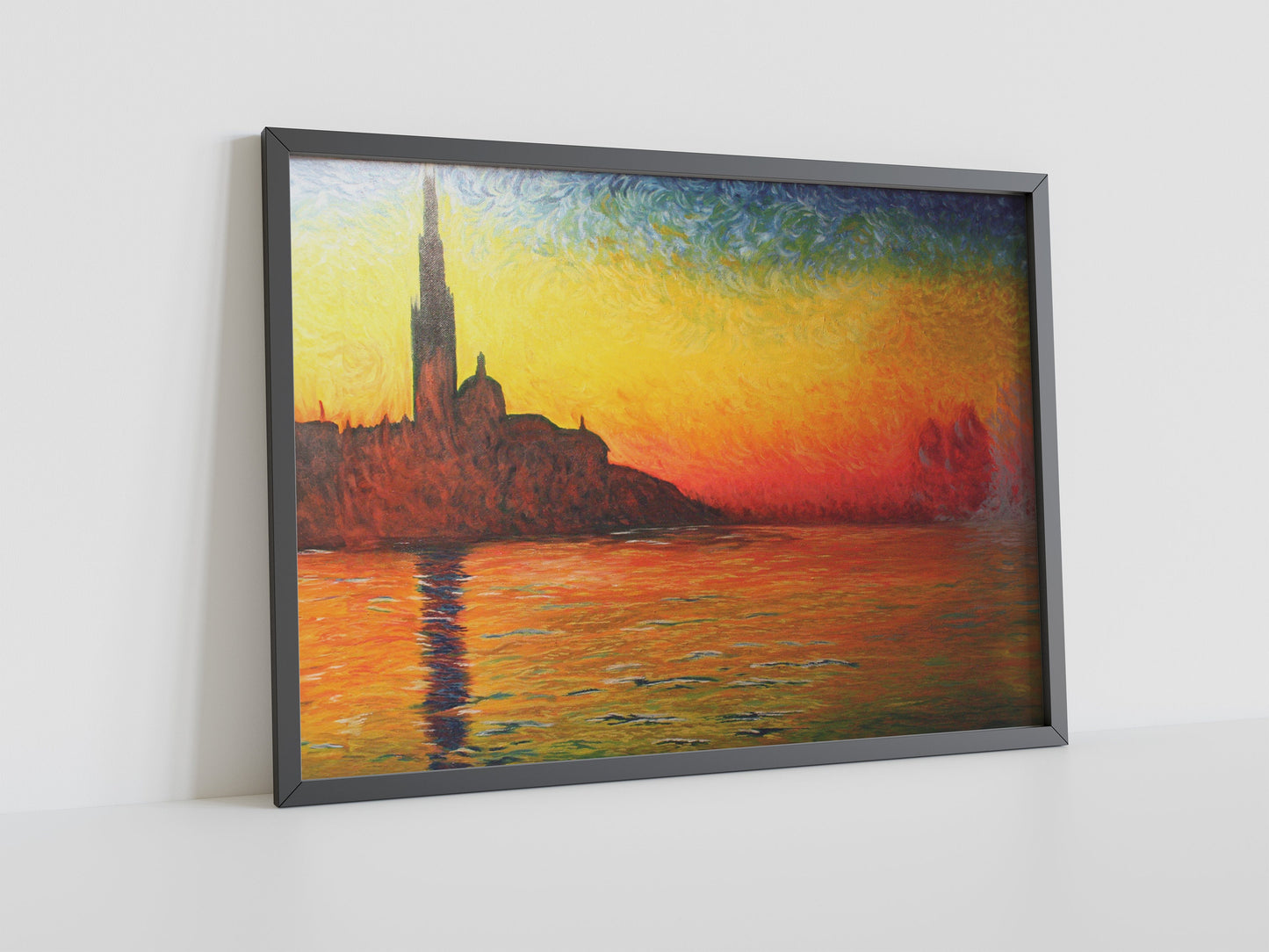 Claude Monet Leinwand-Wandkunst, Claude Monet San Giorgio Maggiore in der Dämmerung, Sonnenuntergang Leinwand-Kunst, Leinwanddruck-Kunst, Saint-Georges Wandkunst