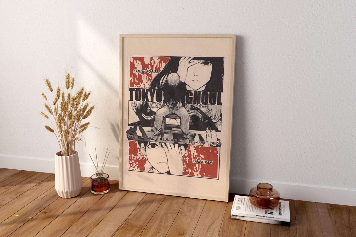 Anime Leinwand-Wandkunst, Tokyo Ghoul Wandkunst, Anime Poster, Anime Wanddeko, Geschenk für Anime Liebhaber, Anime Wandkunst, Tokyo Ghoul Poster