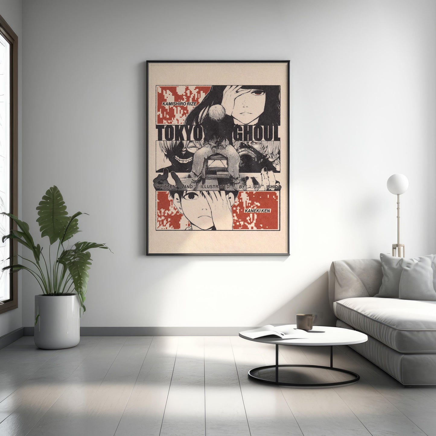 Anime Leinwand-Wandkunst, Tokyo Ghoul Wandkunst, Anime Poster, Anime Wanddeko, Geschenk für Anime Liebhaber, Anime Wandkunst, Tokyo Ghoul Poster