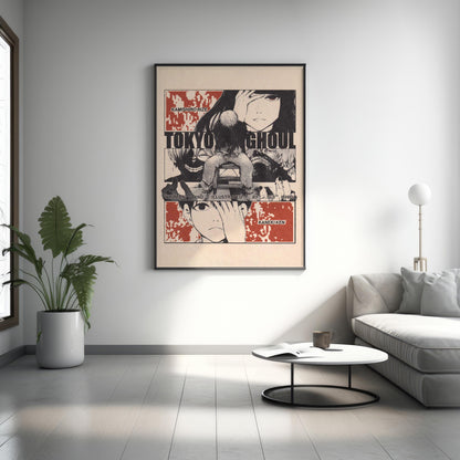 Anime Leinwand-Wandkunst, Tokyo Ghoul Wandkunst, Anime Poster, Anime Wanddeko, Geschenk für Anime Liebhaber, Anime Wandkunst, Tokyo Ghoul Poster