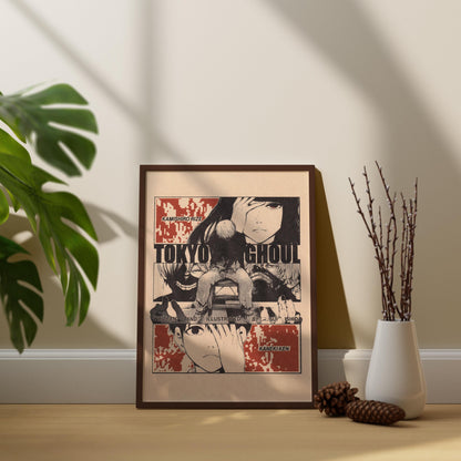 Anime Leinwand-Wandkunst, Tokyo Ghoul Wandkunst, Anime Poster, Anime Wanddeko, Geschenk für Anime Liebhaber, Anime Wandkunst, Tokyo Ghoul Poster
