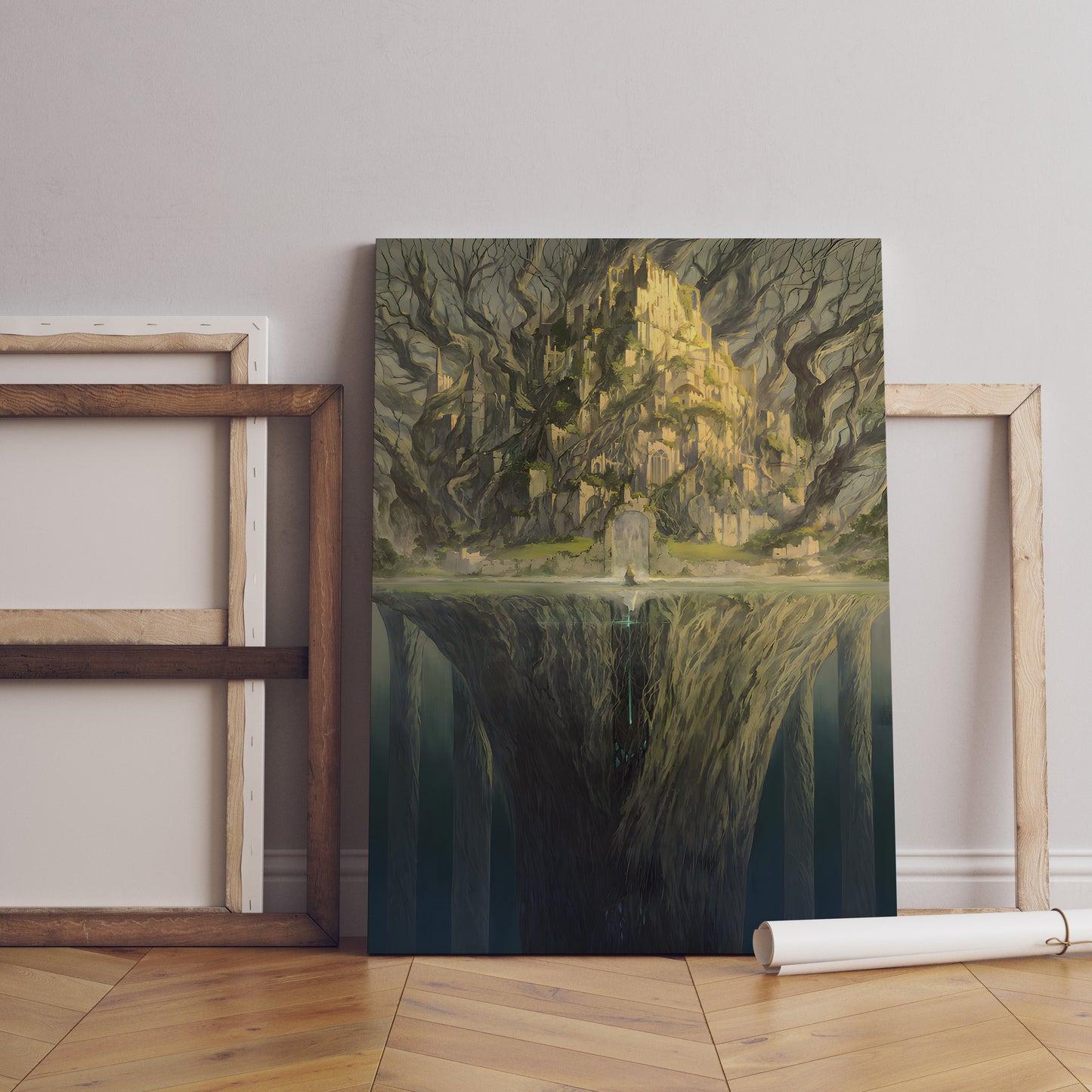 Das Große Baum Elden Ring Leinwand-Wandbild, Elden Ring Leinwand-Wanddekoration, Gaming-Poster, Geschenk für Gamer, Dark Souls Poster, Marika Poster