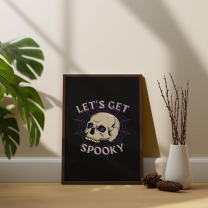 Spooky Leinwand-Wandkunst - Halloween Leinwand-Wandkunst - Halloween Geschenk - Stimmungs-Schädel-Poster - Halloween Poster - Halloween Wanddekor