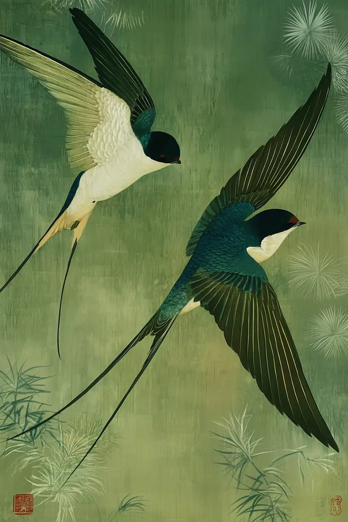 Japanese Swallow Art, Kacho-ga Art
