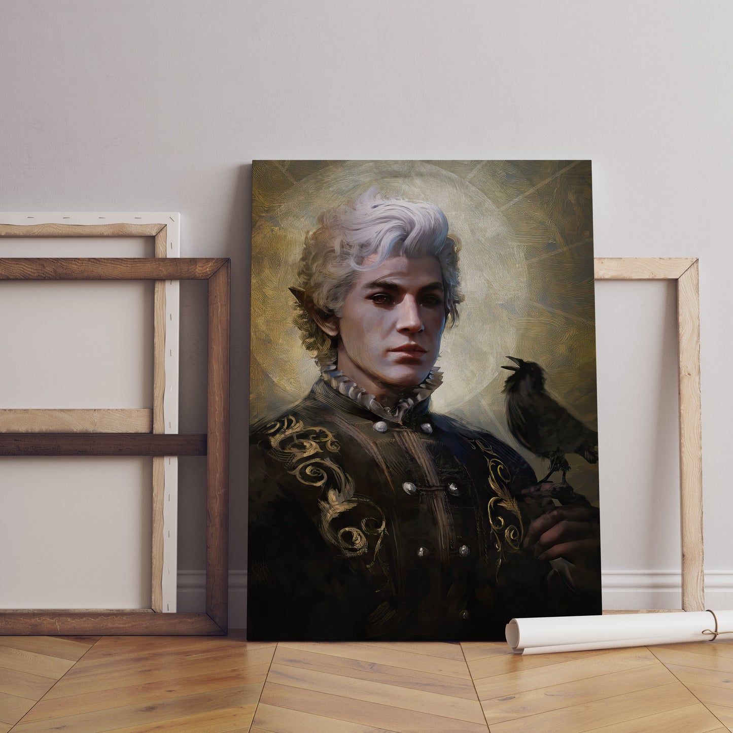 Baldur's Gate Astarion Wandkunst, Astarion Leinwand-Wandkunst, Astarion Poster, Hochelfen-Kunst, Gaming Wandkunst, Gaming Poster