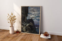 Hermann Corrodi Leinwand-Wandbild, Hermann Corrodi Nacht auf dem Berg Athos, Beliebtes Kunst-Leinwandbild, Leinwanddruck, Leinwanddruck-Kunst, Berühmtes Wandbild