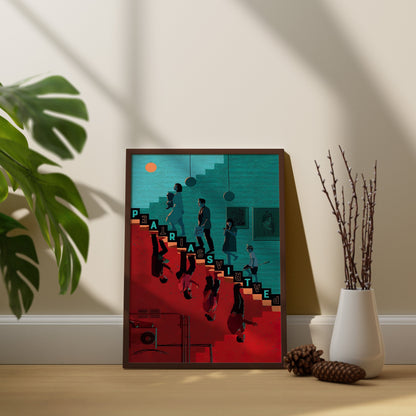 Parasite Canvas Wall Art, Unique Canvas Wall Art, Movie Canvas Poster, Parasite Poster