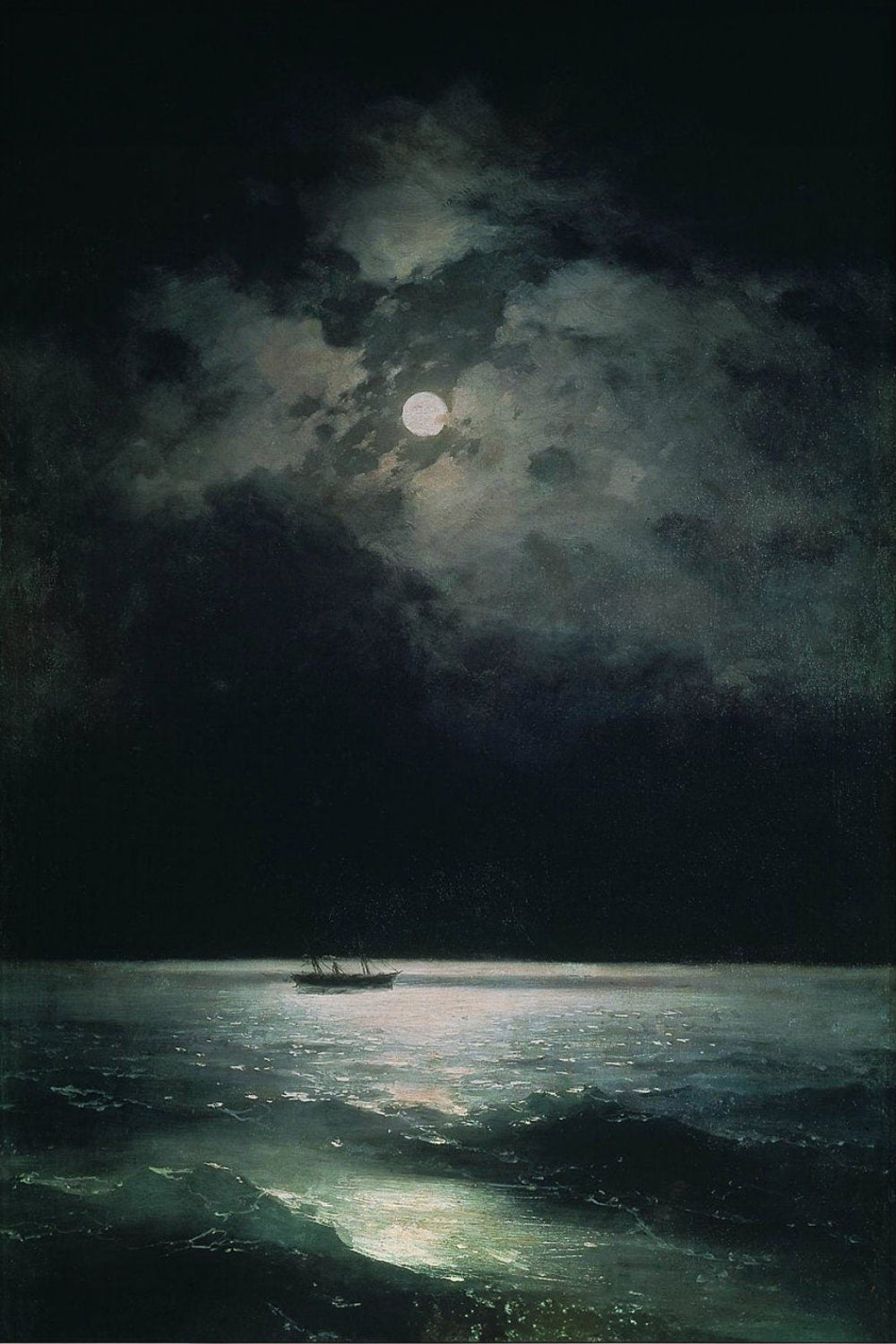Artwork - Ivan Aivazovsky Canvas Wall Art, Ivan Aivazovsky The Black Sea, Popular Art Canvas, Sea Canvas Art, Canvas Print Art, Famous Wall Art