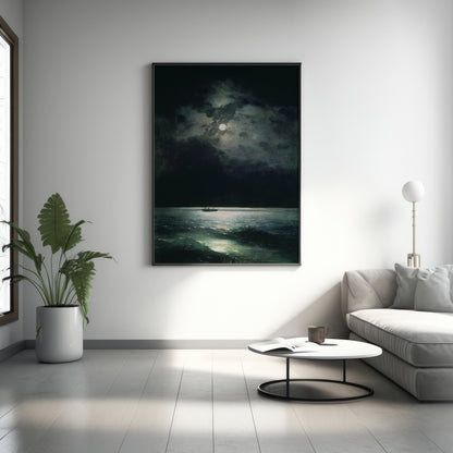 Iwan Aiwasowski Leinwand-Wandbild, Iwan Aiwasowski Das Schwarze Meer, Beliebte Kunst-Leinwand, Meer-Leinwandbild, Leinwanddruck-Kunst, Berühmte Wandkunst