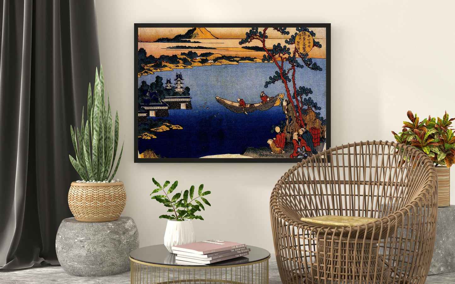 Japanische Kunst Leinwand Gerahmt Hokusai in zeitlosem Ukiyo-e