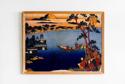 Japanische Kunst Leinwand Gerahmt Hokusai in zeitlosem Ukiyo-e