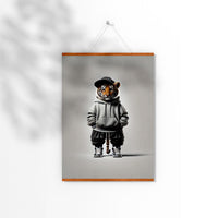 Ikonische realistische Baby-Tiger-Leinwand – Realistische, stilvolle und verspielte Wanddekoration