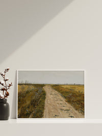 Józef Chełmoński Wandbilder, Leinwandbild Feldweg, Leinwandgemälde Poster, Kunstdruck Poster