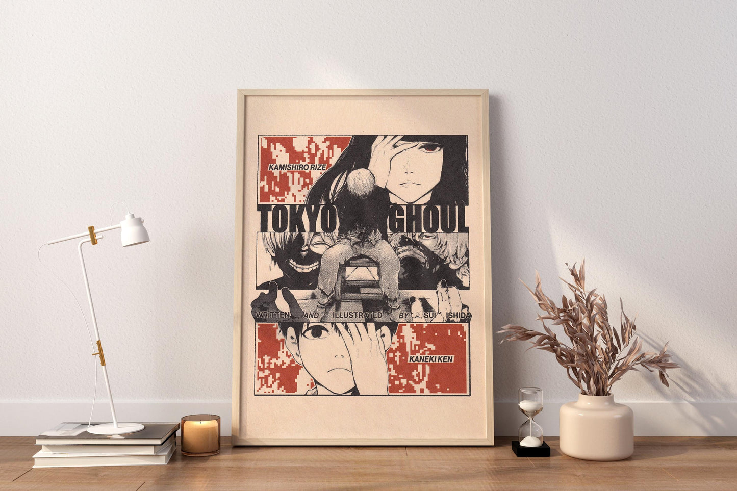 Anime Leinwand-Wandkunst, Tokyo Ghoul Wandkunst, Anime Poster, Anime Wanddeko, Geschenk für Anime Liebhaber, Anime Wandkunst, Tokyo Ghoul Poster