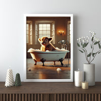 Ultra-Realistic Baby animals in Clawfoot Bathtub – Cozy Warm Setting
