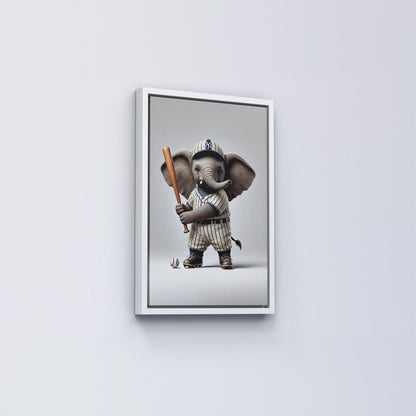 Ikonische realistische Baby-Elefanten-Leinwand – realistisches und stilvolles und verspieltes Wanddekor