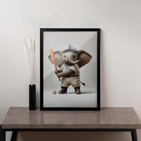 Ikonische realistische Baby-Elefanten-Leinwand – realistisches und stilvolles und verspieltes Wanddekor