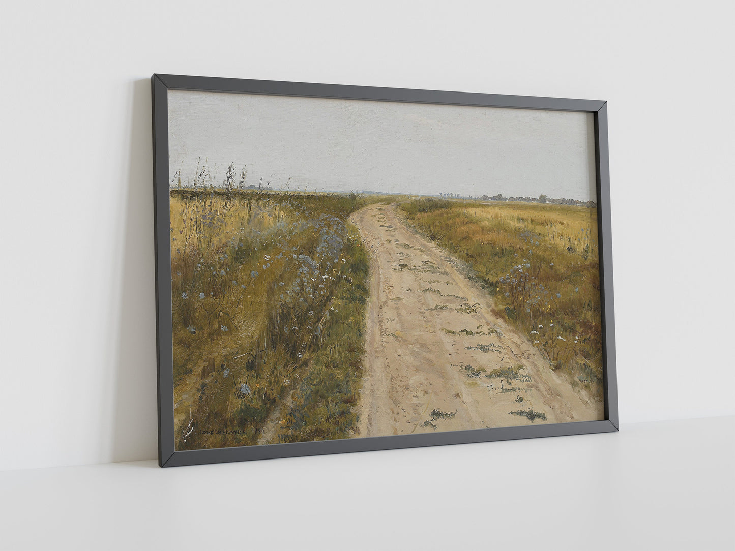 Józef Chełmoński Wandbilder, Leinwandbild Feldweg, Leinwandgemälde Poster, Kunstdruck Poster