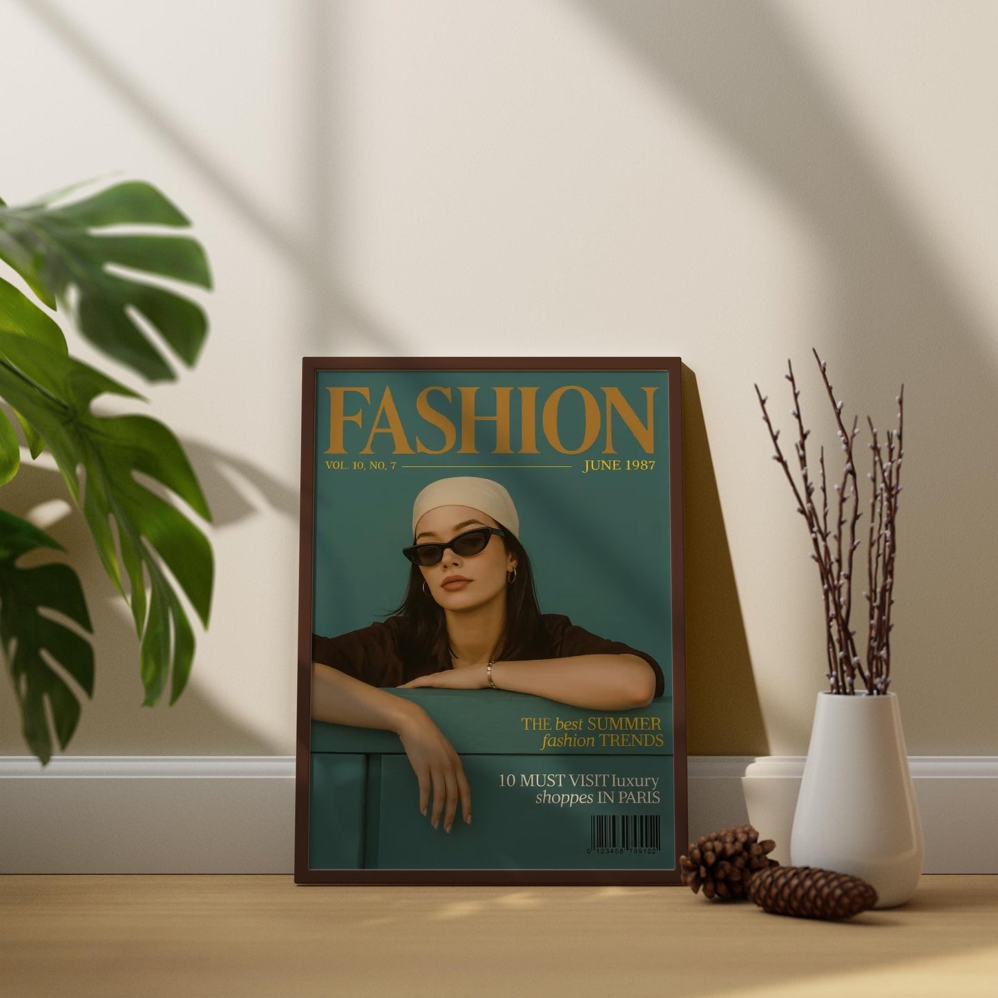 Vintage Modezeitschriften-Cover Poster | Retro Editorial Wandkunstdruck