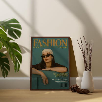 Vintage Modezeitschriften-Cover Poster | Retro Editorial Wandkunstdruck