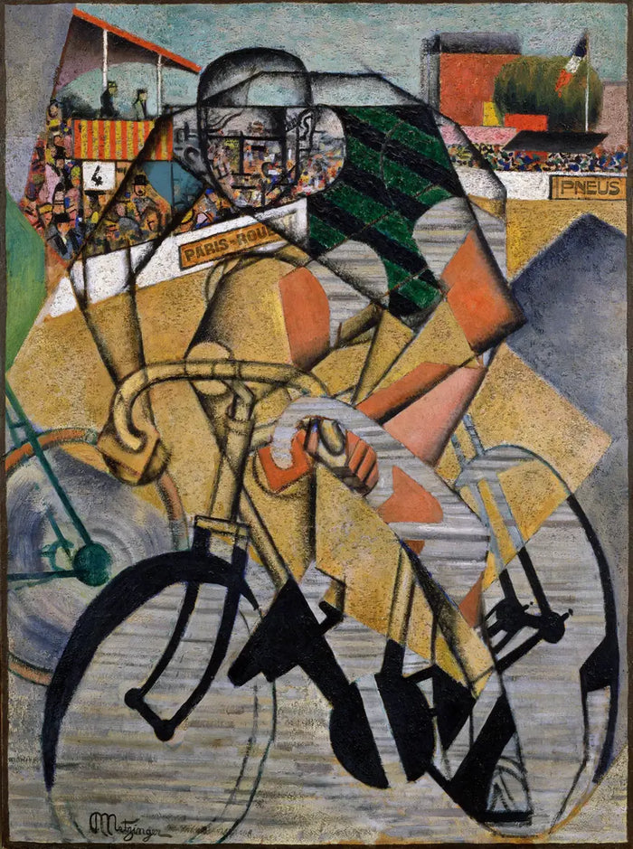 Jean Metzinger At the Cycle-Race Track Canvas, Cubist Cycling Wall Art