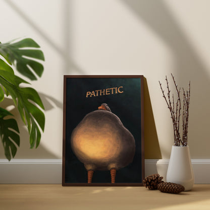 Pathetic Duck Canvas Wall Art, Pathetic Duck Poster, Funny Canvas Wall Decor