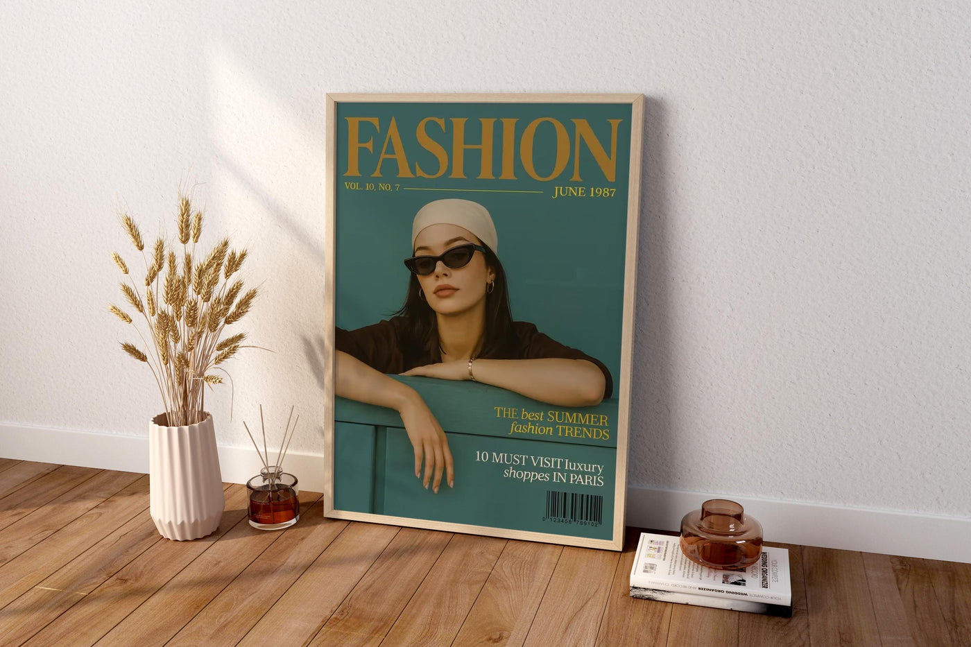 Vintage Modezeitschriften-Cover Poster | Retro Editorial Wandkunstdruck